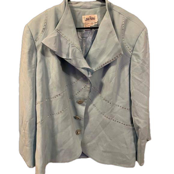 Lisa Rene Baby Blue Jacket - Picture 1 of 7